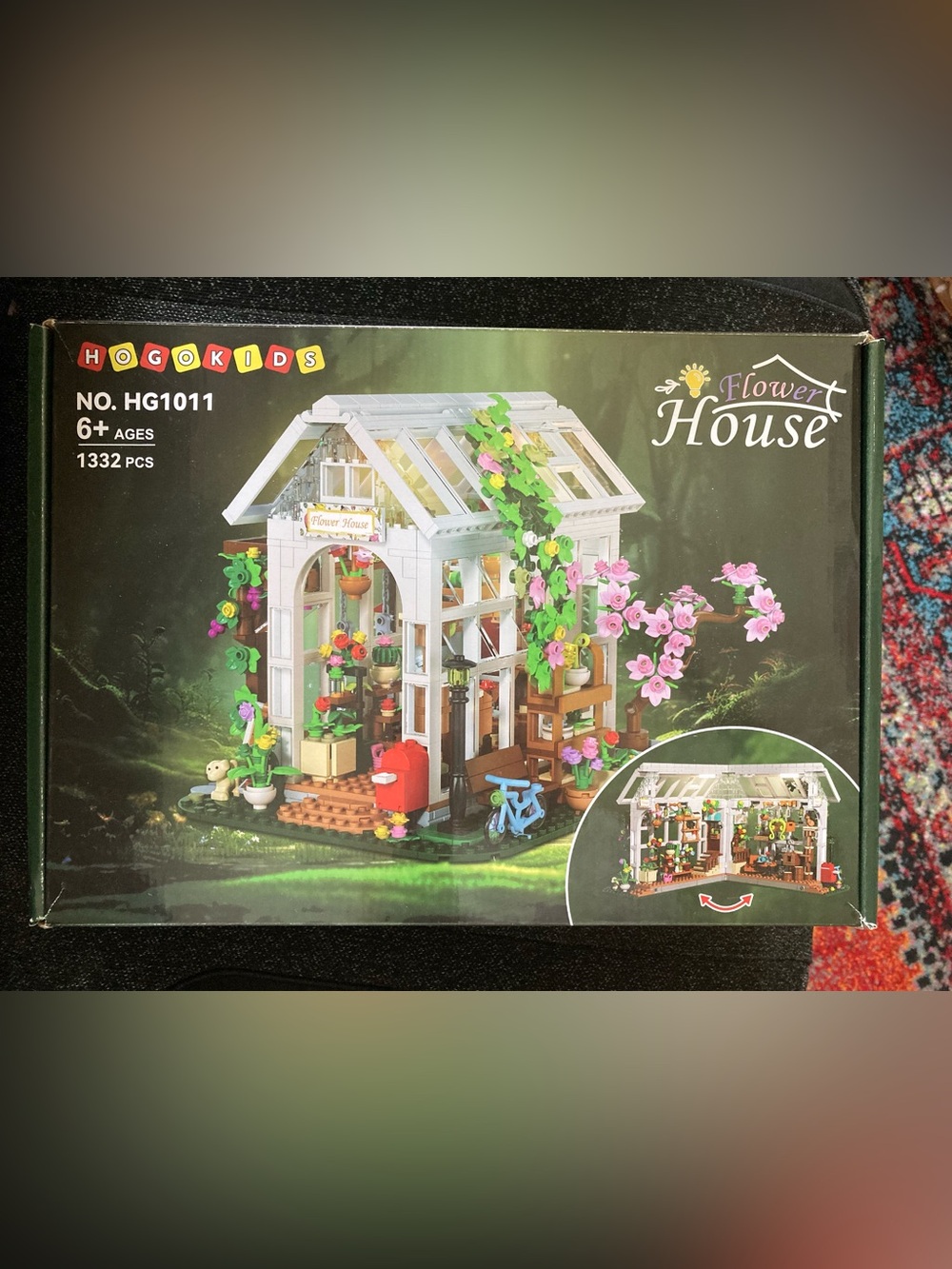Hogokids flower house greenhouse set Lego alt